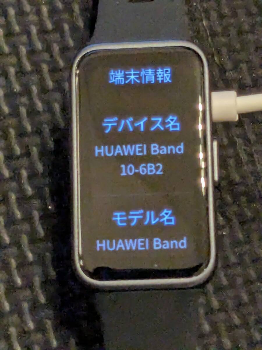 0711u1745 HUAWEI Band 10 スマートウォッチ 急速充電 フルオロエラストマーベルト iOS/Android対応 ブラック_画像4