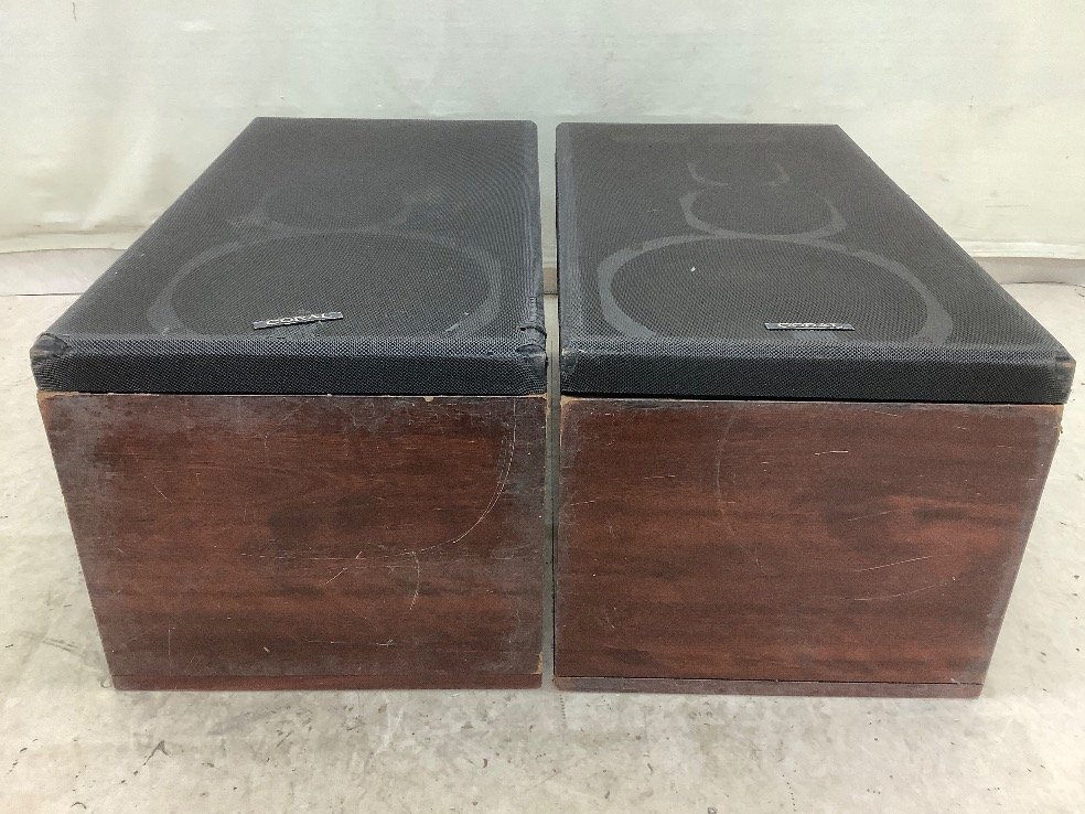 CORAL スピーカー/ペア/120W/8Ω X-Ⅶ 音出し確認済/ツマミ回す時ガリ音有 一部破損有/ACB 中古品の画像9