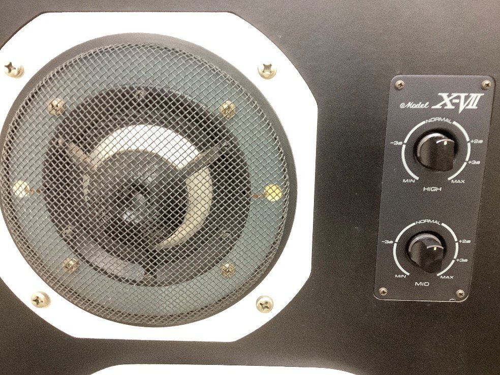 CORAL スピーカー/ペア/120W/8Ω X-Ⅶ 音出し確認済/ツマミ回す時ガリ音有 一部破損有/ACB 中古品の画像4