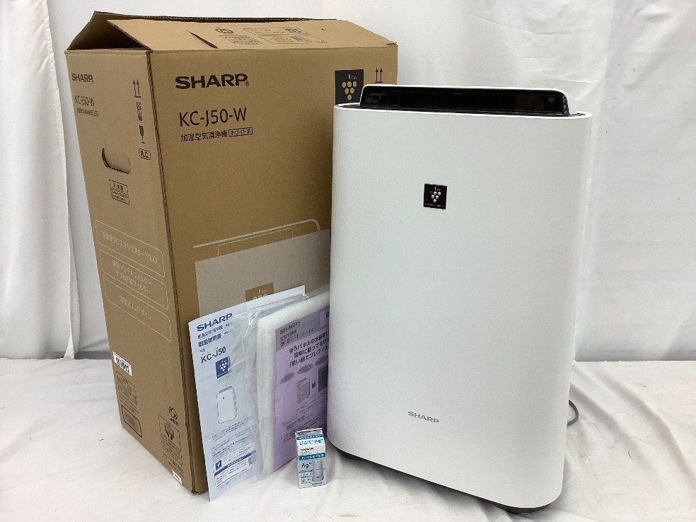SHARP увлажнение очиститель воздуха KC-J50-W работоспособность не проверялась 2020 год производства /ACB не использовался товар 