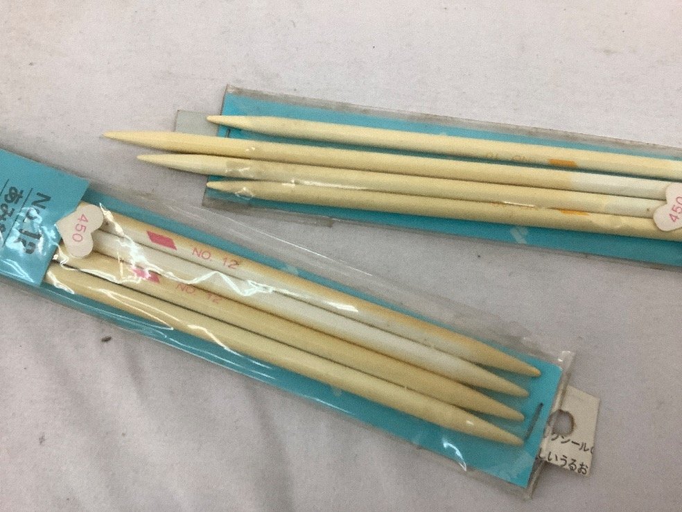 クロバー 編み針まとめ/4本針/5本針/ニューカラー棒針/チャックル/編み物 各種 黄ばみ等有/ACB 未使用品_画像8