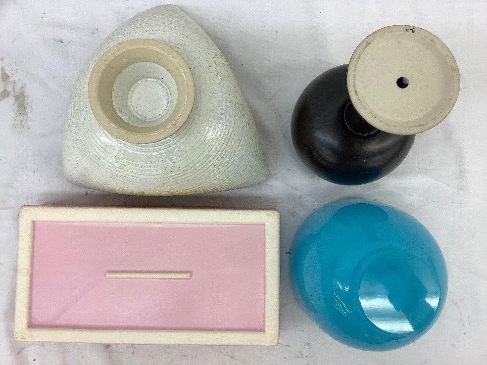  Kiyoshi гора ./IWATA GLASS др. ваза для цветов суммировать 6 пункт вода красный и т.п. прилипание /ACB б/у товар 