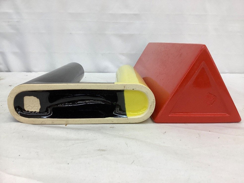  Kiyoshi гора ./IWATA GLASS др. ваза для цветов суммировать 6 пункт вода красный и т.п. прилипание /ACB б/у товар 