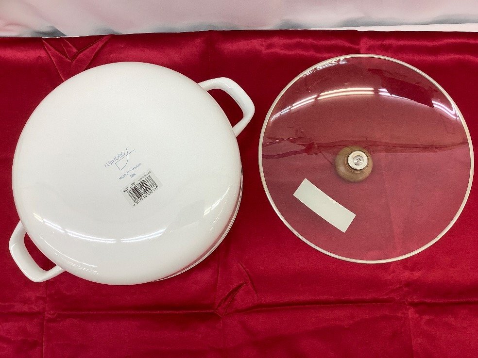  Fuji сигнал low эмалированный товар суммировать / кастрюля с двумя ручками / чайник / тонкий pot / Marie Claire красочный есть царапина(ы) ACB не использовался товар 