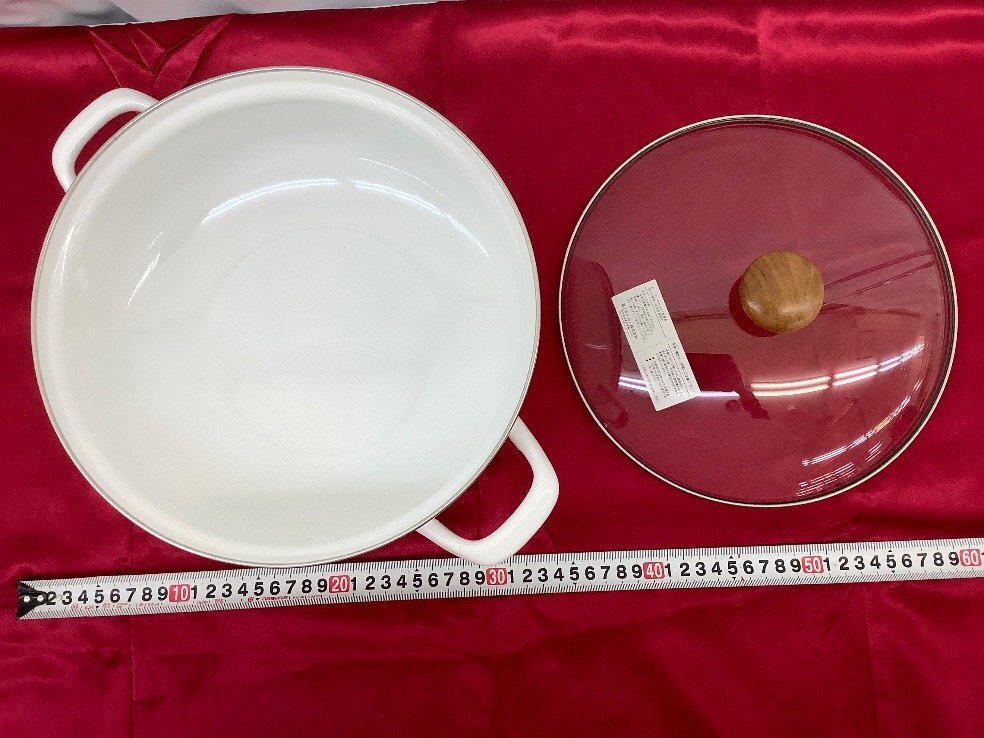  Fuji сигнал low эмалированный товар суммировать / кастрюля с двумя ручками / чайник / тонкий pot / Marie Claire красочный есть царапина(ы) ACB не использовался товар 