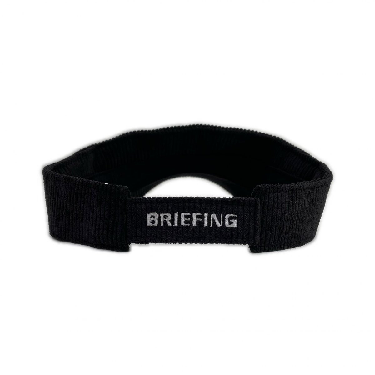 coco 中古 ブリーフィング BRIEFING サンバイザー フリー 黒 ブラック コーデュロイ 刺しゅうロゴ レターパックプラス発送可 107156_画像3