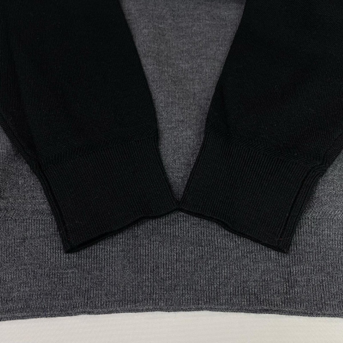 coco 中古 ブリーフィング BRIEFING メンズ セーター M ブラック×グレー バイカラー シンプル レターパックプラス発送可 K016035_画像4