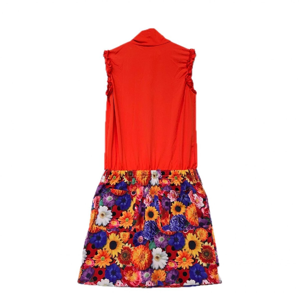 coco 中古【値下げ】 ダンスウィズドラゴン レディース 切り替えワンピース 3(L) オレンジ ハイネック レターパックプラス発送可 K019998_画像2