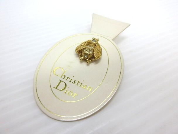 [11-123]Christian Dior Christian * Dior Vintage пчела BEEbiju- булавка брошь значок Gold цвет в коробке 