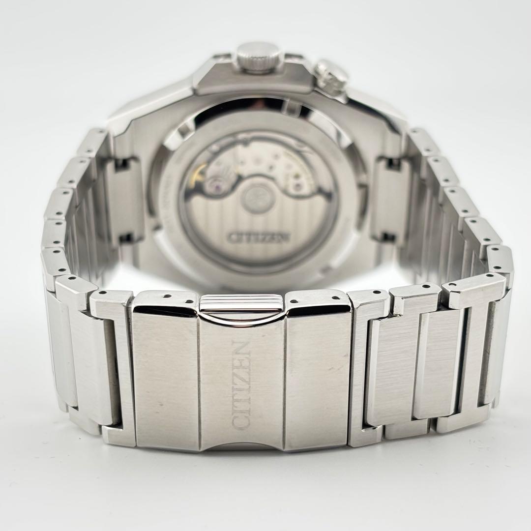 美品 CITIZEN Series8 シチズン シリーズエイト 890 メカニカル NB6060-58L / 9051-009KM01 デイト ブルー文字盤 メンズ 自動巻き 腕時計_画像8