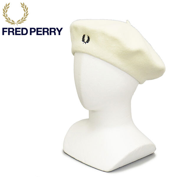 FRED PERRY (フレッドペリー) HW7646 BERET ベレー帽 170 ECRU FP429_画像1