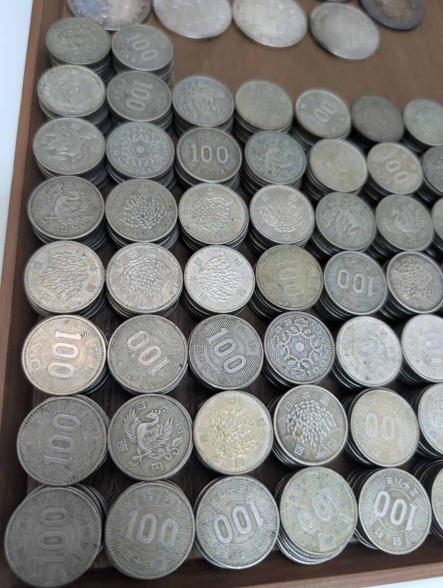 百円 650枚 千円 9枚 額面74000円 稲穂 鳳凰 東京オリンピック 古銭 銀貨 アンティーク コレクション 貨幣 大量 まとめ_画像3