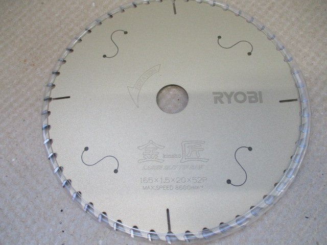  не использовался товар RYOBI Laser разрез Tipsaw (S23) золотой Takumi 165×1.5×20×52P 4 пункт Koo 43