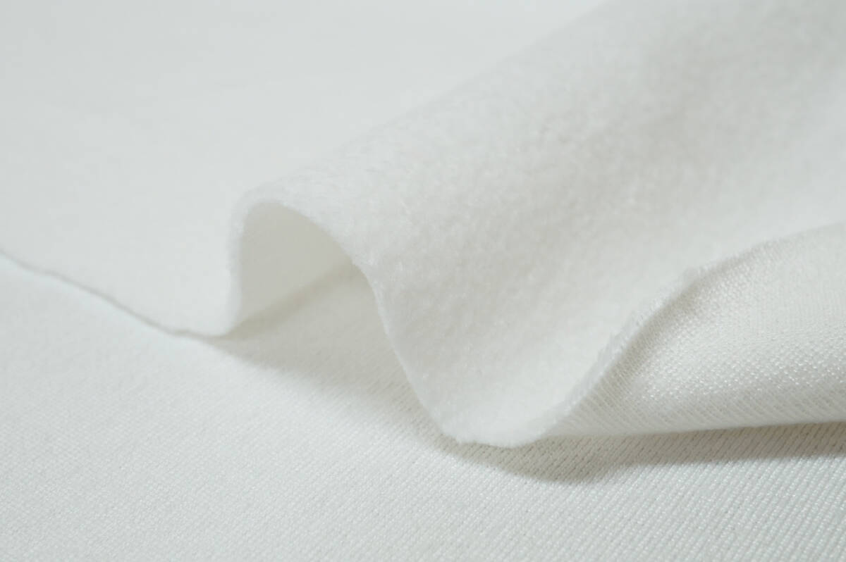 ふんわり片面フリースニット 中厚ソフト1way伸縮 オフ白 長2m巾145㎝ 長袖Tシャツ 秋冬カットソー 子供服 プルオーバー ペット服_画像5