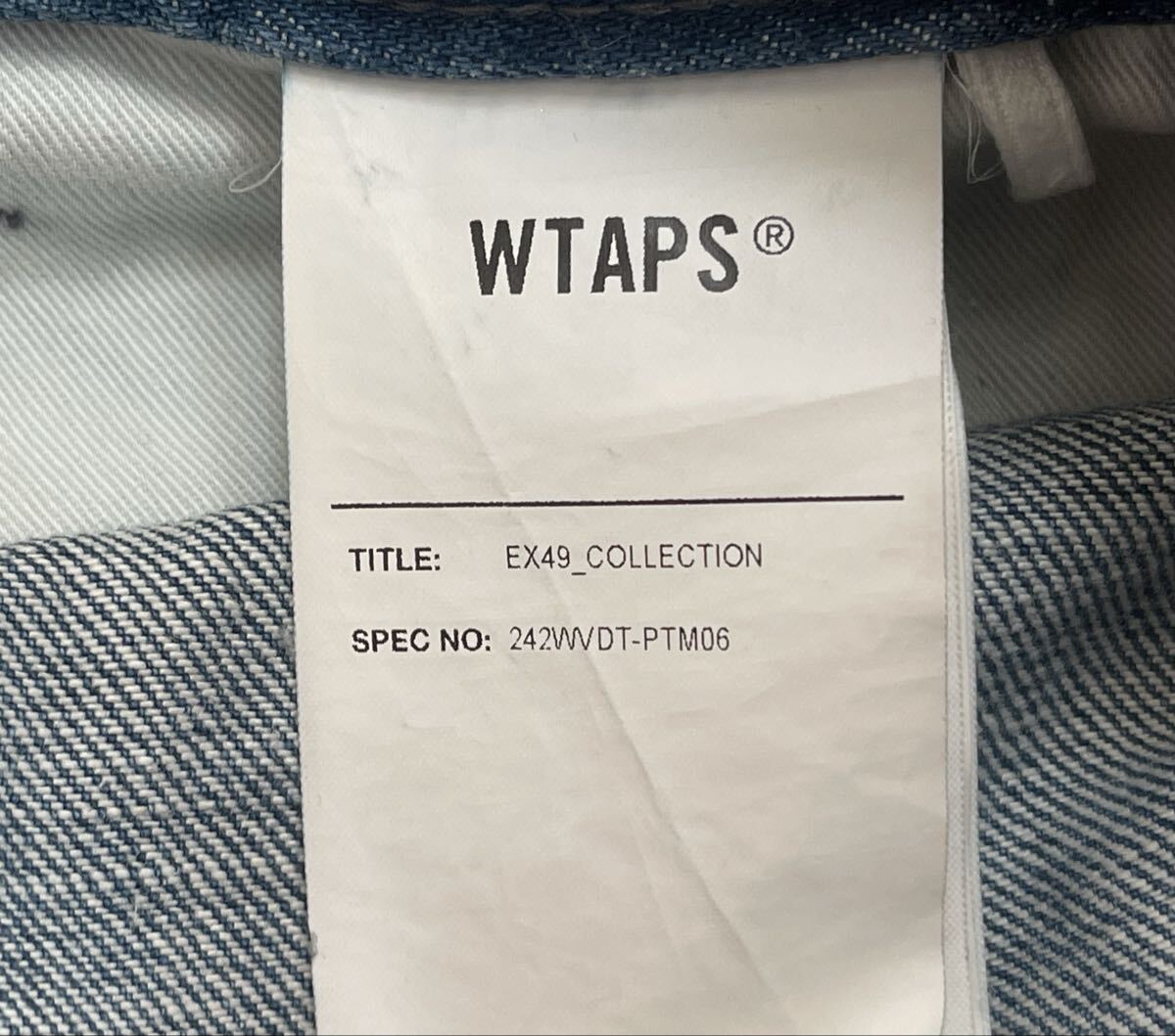 wtaps ダブルタップス 24AW ARMSTRONG / TROUSERS / COTTON. DENIM INDIGO ペインターデニム 02 M USED_画像6