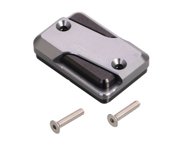 CL250(MC57)用 アルミマスターシリンダーキャップ(タイプ5/ブラック×ガンメタ)｜キタコ_画像1