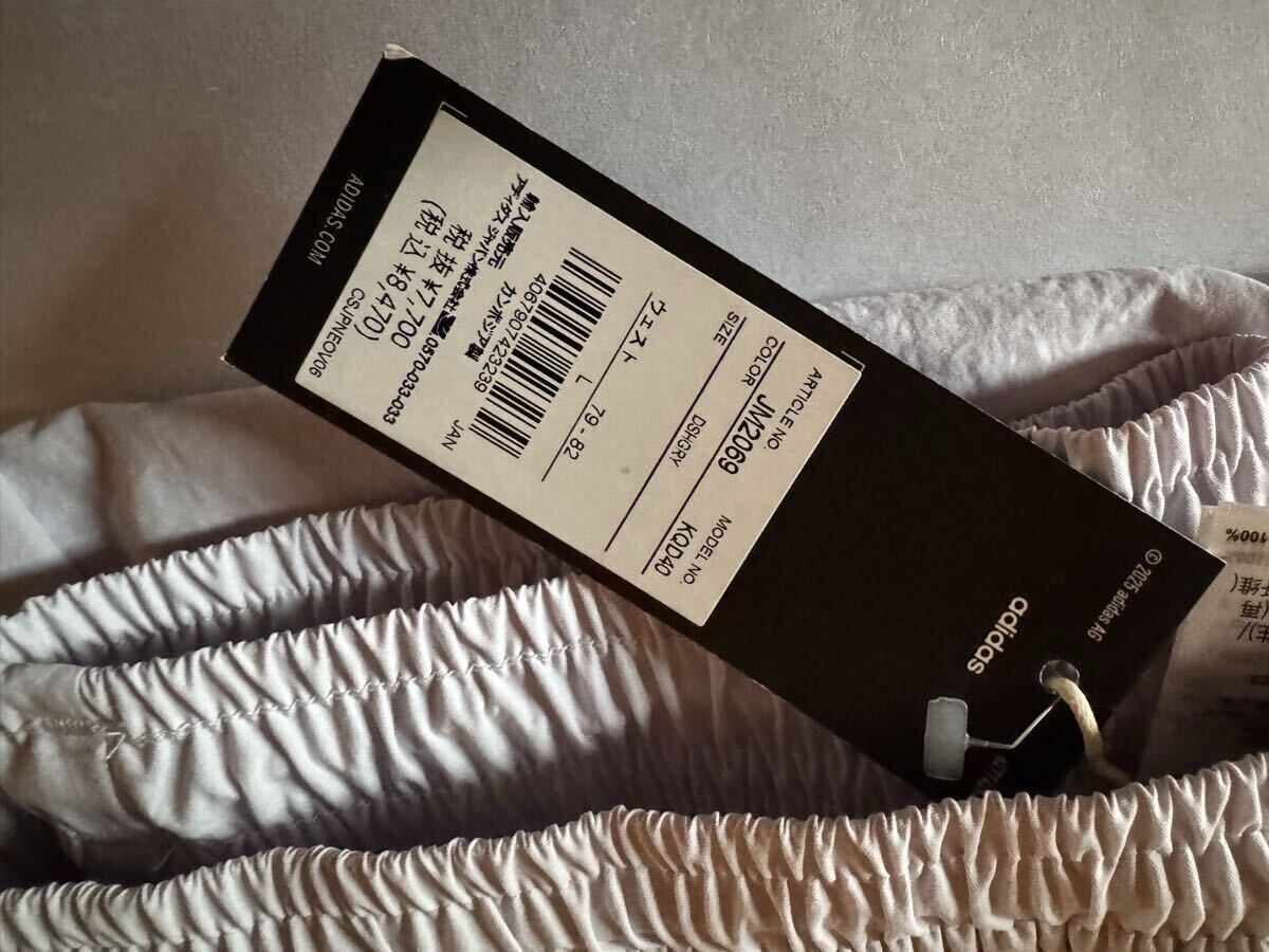 adidas アディダス 上下セット ナイロン セットアップ 裏地メッシュ グレー オレンジ 黒 【Ｌサイズ】_画像3