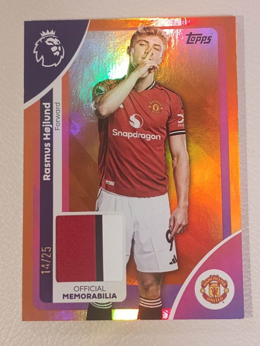 【25枚限定】2025-26 TOPPS PREMIER LEAGUE ホイルンド HOJLUND レリック RELIC マンチェスターユナイテッド ナポリ プレミア 2026_画像1