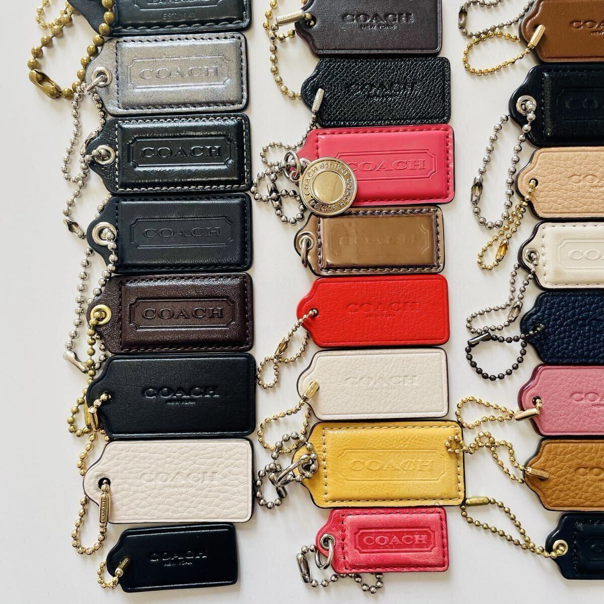 1 иен ~ COACH Coach очарование брелок для ключа сумка очарование бирка 50 пункт суммировать кожа metal лошадь машина