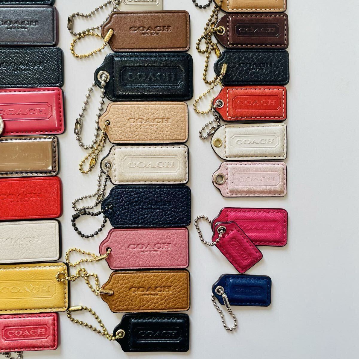 1 иен ~ COACH Coach очарование брелок для ключа сумка очарование бирка 50 пункт суммировать кожа metal лошадь машина 