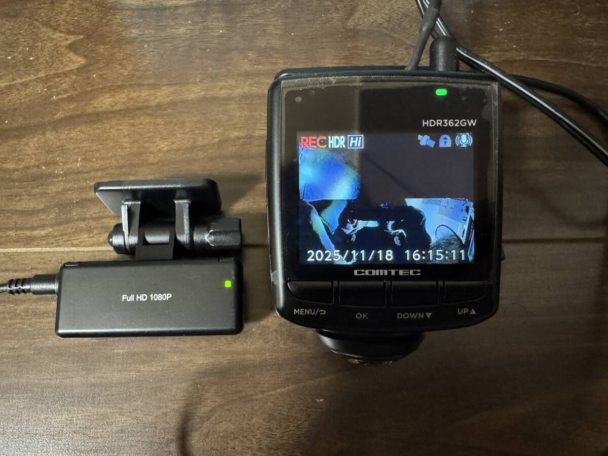 COMTEC HDR362GW 前後2カメラ 360度+リヤカメラ ドライブレコーダー コムテック　2個セット　/　DR2-1_画像7