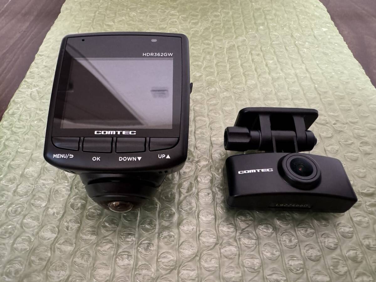 COMTEC HDR362GW 前後2カメラ 360度+リヤカメラ ドライブレコーダー コムテック /DR1-2_画像2