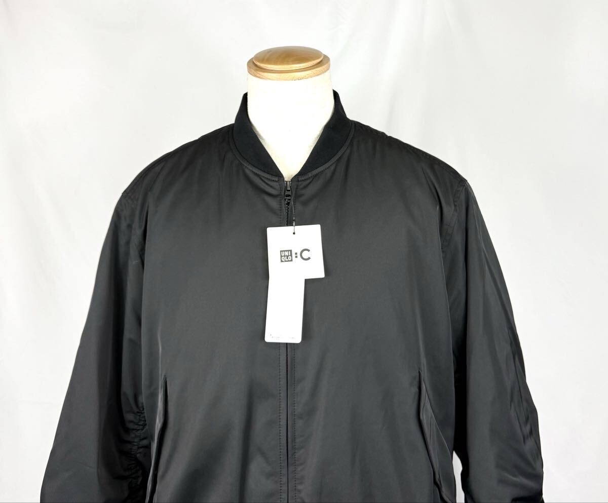 新作　UNIQLO C ユニクロ　ボマージャケット　BK_画像2