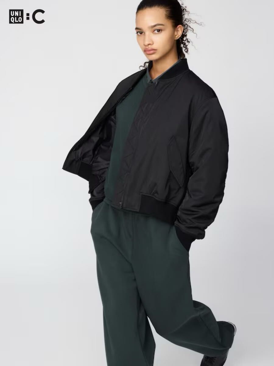 新作　UNIQLO C ユニクロ　ボマージャケット　BK_画像10