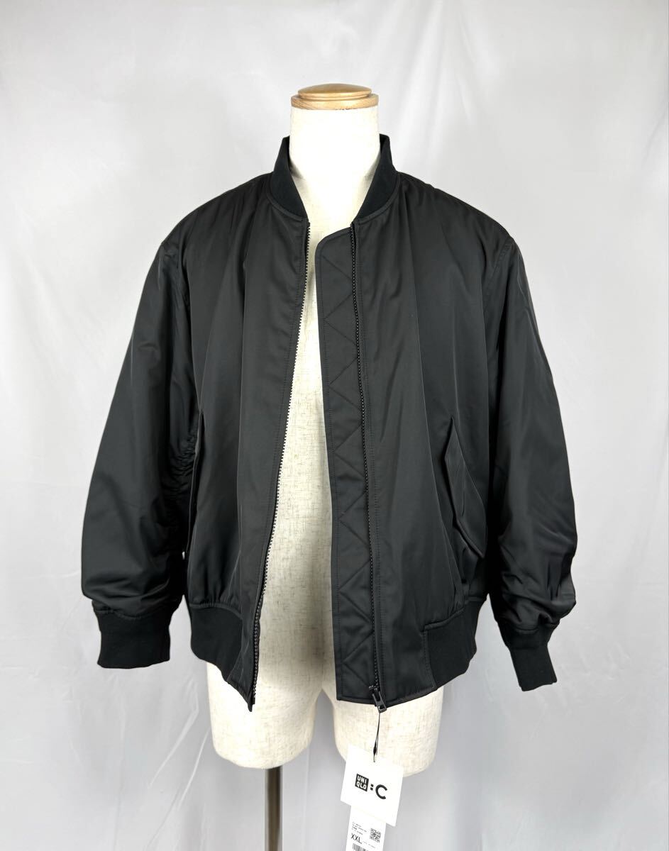 新作　UNIQLO C ユニクロ　ボマージャケット　BK_画像7