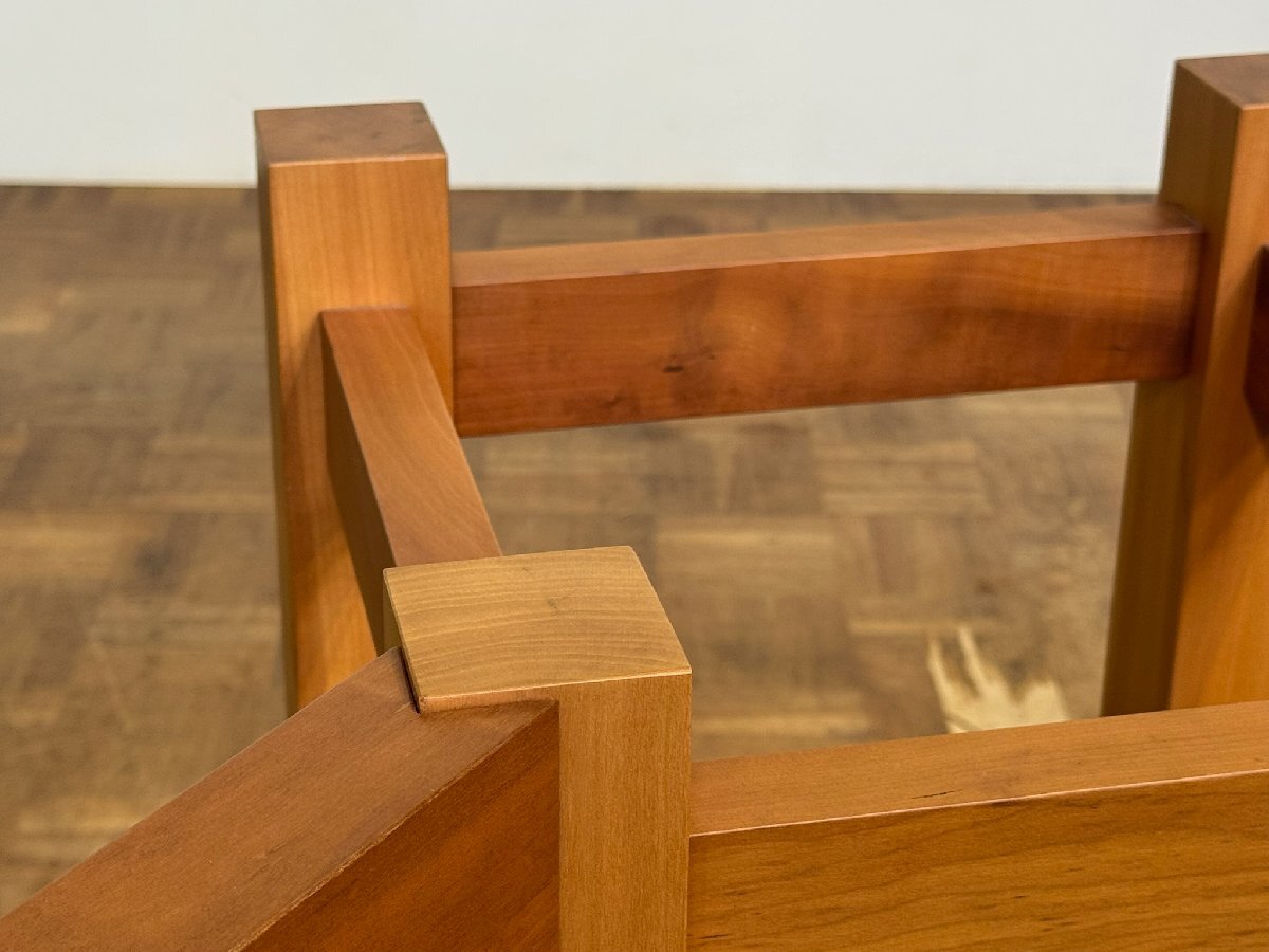 ts01336｜イタリア1970sヴィンテージ チェリー無垢 ポストモダンミニマムダイニングテーブル｜ロイズアンティークス アクタス 大塚家具_画像7