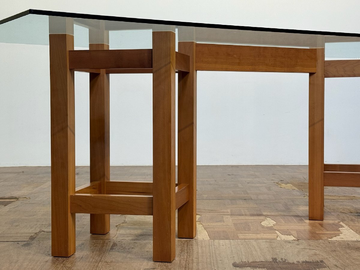 ts01336｜イタリア1970sヴィンテージ チェリー無垢 ポストモダンミニマムダイニングテーブル｜ロイズアンティークス アクタス 大塚家具_画像9