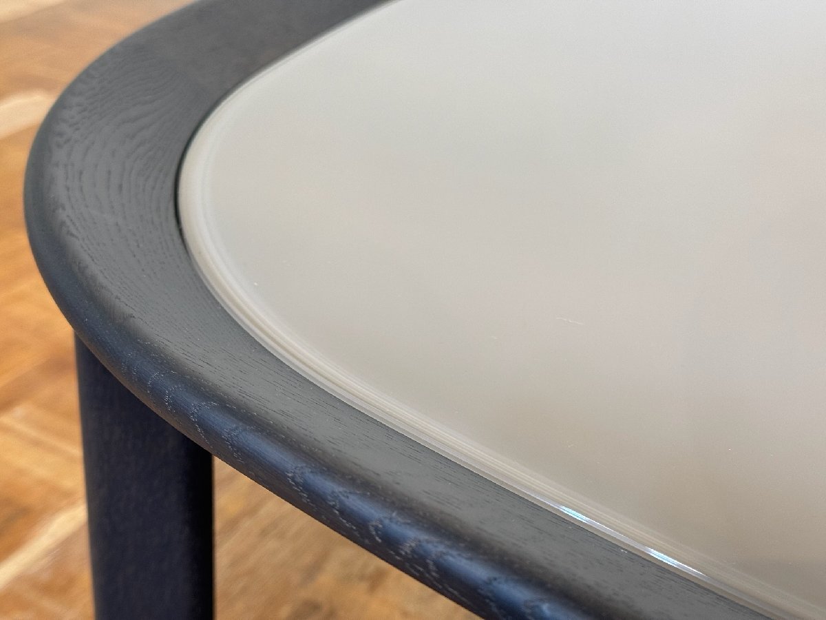 -os0220|arflex 名作 Anna von Schewen オーク無垢 POND/ポンド ウォーターポントガラスセンターテーブル|アルフレックス カッシーナ_画像9