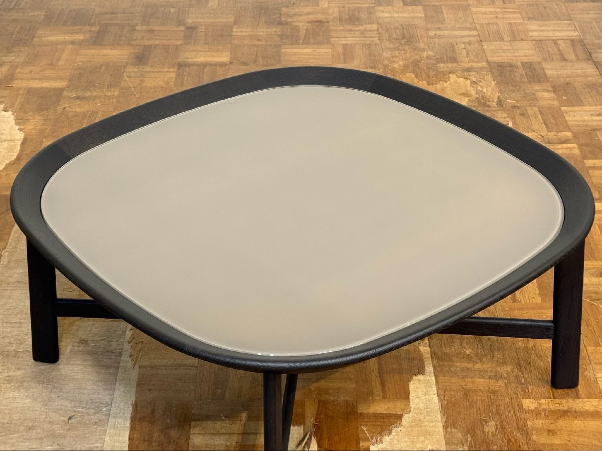 -os0220|arflex 名作 Anna von Schewen オーク無垢 POND/ポンド ウォーターポントガラスセンターテーブル|アルフレックス カッシーナ_画像8