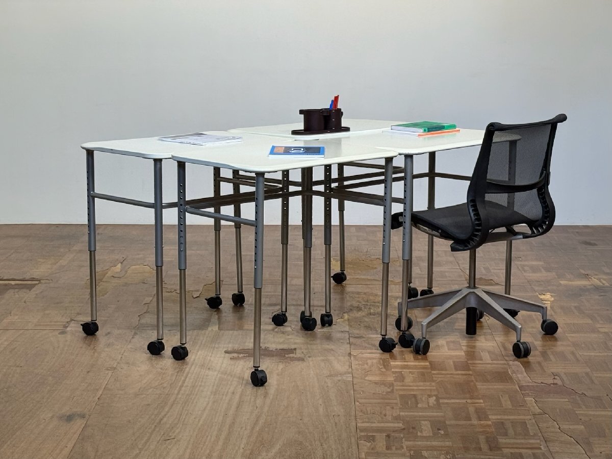 -ts587lHerman Miller post современный 1990 Vintage дизайн .KIVA/kiva подниматься и опускаться тип стол стол l Herman Miller vi тигр инвентарь 