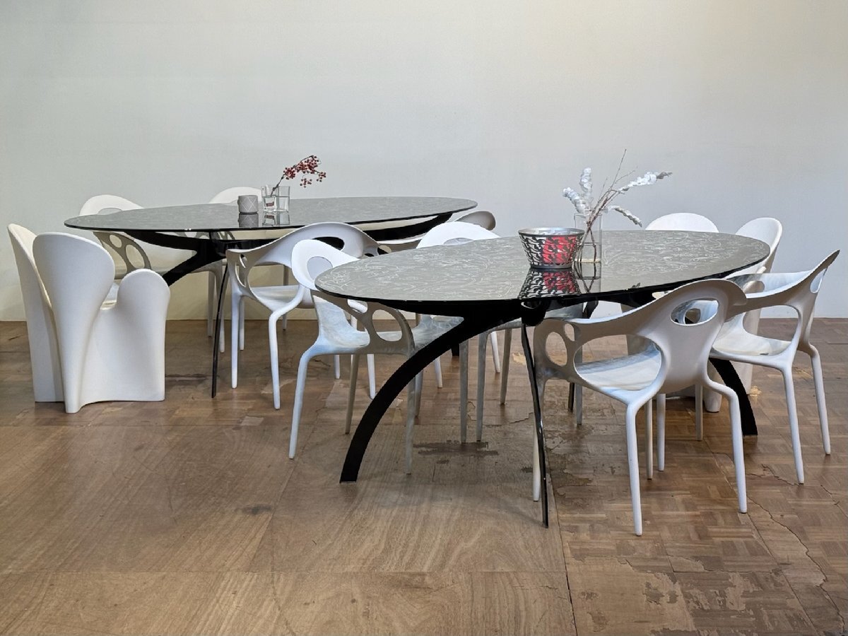 ts0111/｜Cassina ixc. 名作 Ross Lovegrove SUPERNATURAL/スーパーナチュラル アームダイニングチェア×4｜B＆Bイタリア カッシーナ_画像2