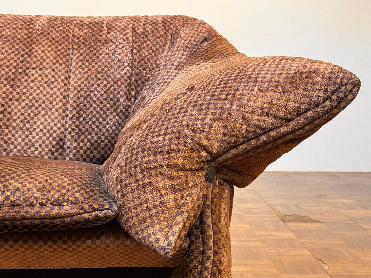 -ts0265｜B＆B Italia MoMAデザイン賞名作 Mario Bellini 1970sヴィンテージ LE STELLE/ラステッラ フレアアームダブルソファ｜B＆Bイタリ_画像6