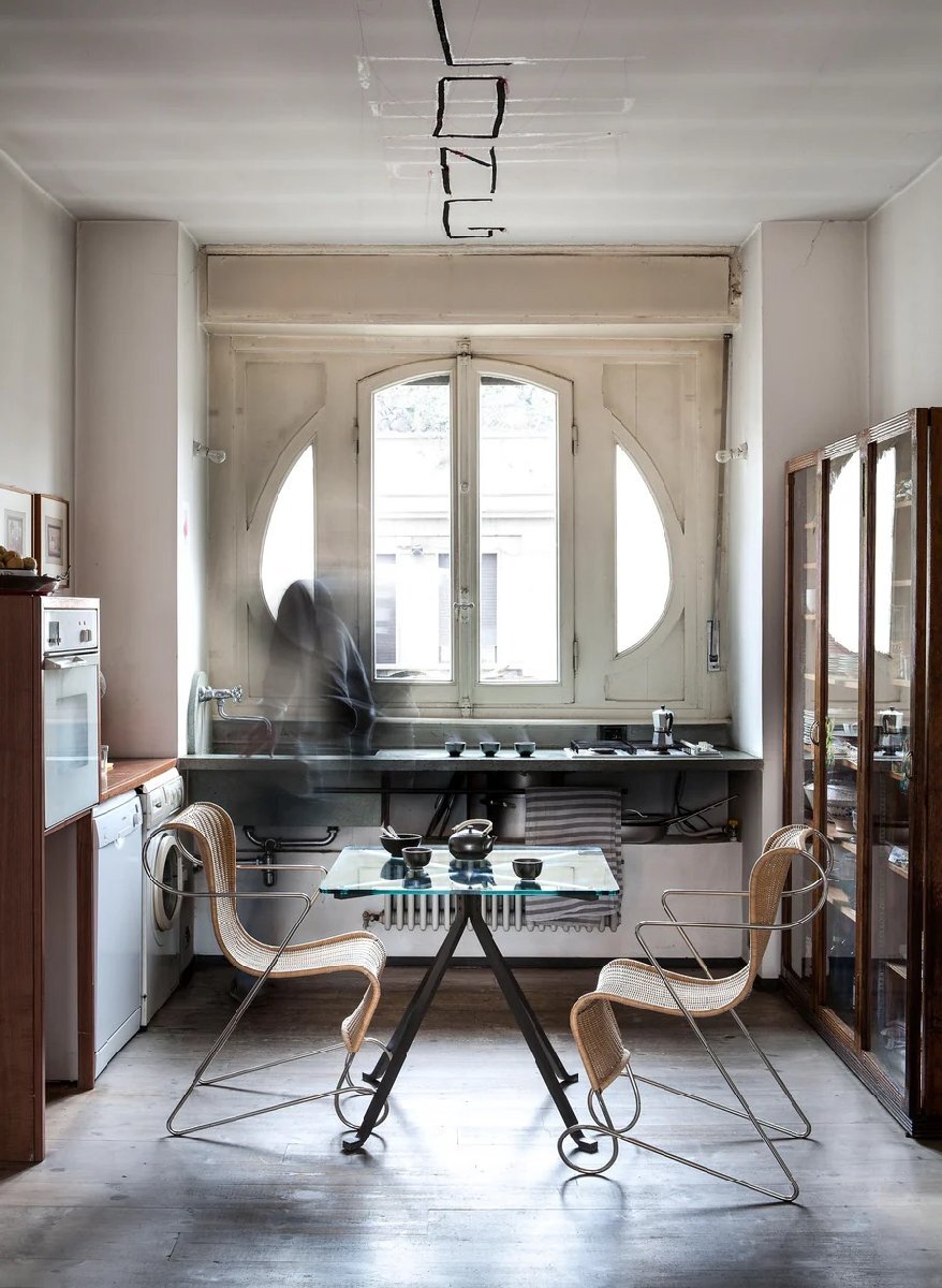 -os554lDriade шедевр Icon Enzo Mari CUGINO/k Gino Minimum стекло обеденный стол lCassina B&B Italia Mid-century 