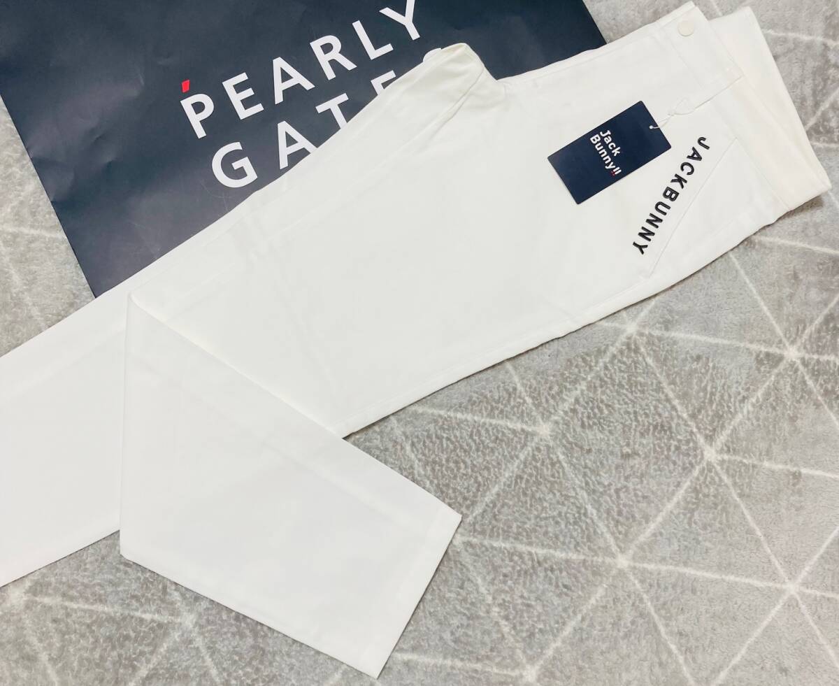 新品 パーリーゲイツ ジャックバニー 2WAYコットンストレッチパンツ(6)サイズLL/白 PEARLY GATES JACK BUNNY 2025年モデル_画像1