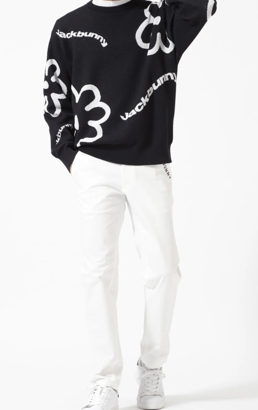 新品 パーリーゲイツ ジャックバニー 2WAYコットンストレッチパンツ(6)サイズLL/白 PEARLY GATES JACK BUNNY 2025年モデル_画像10