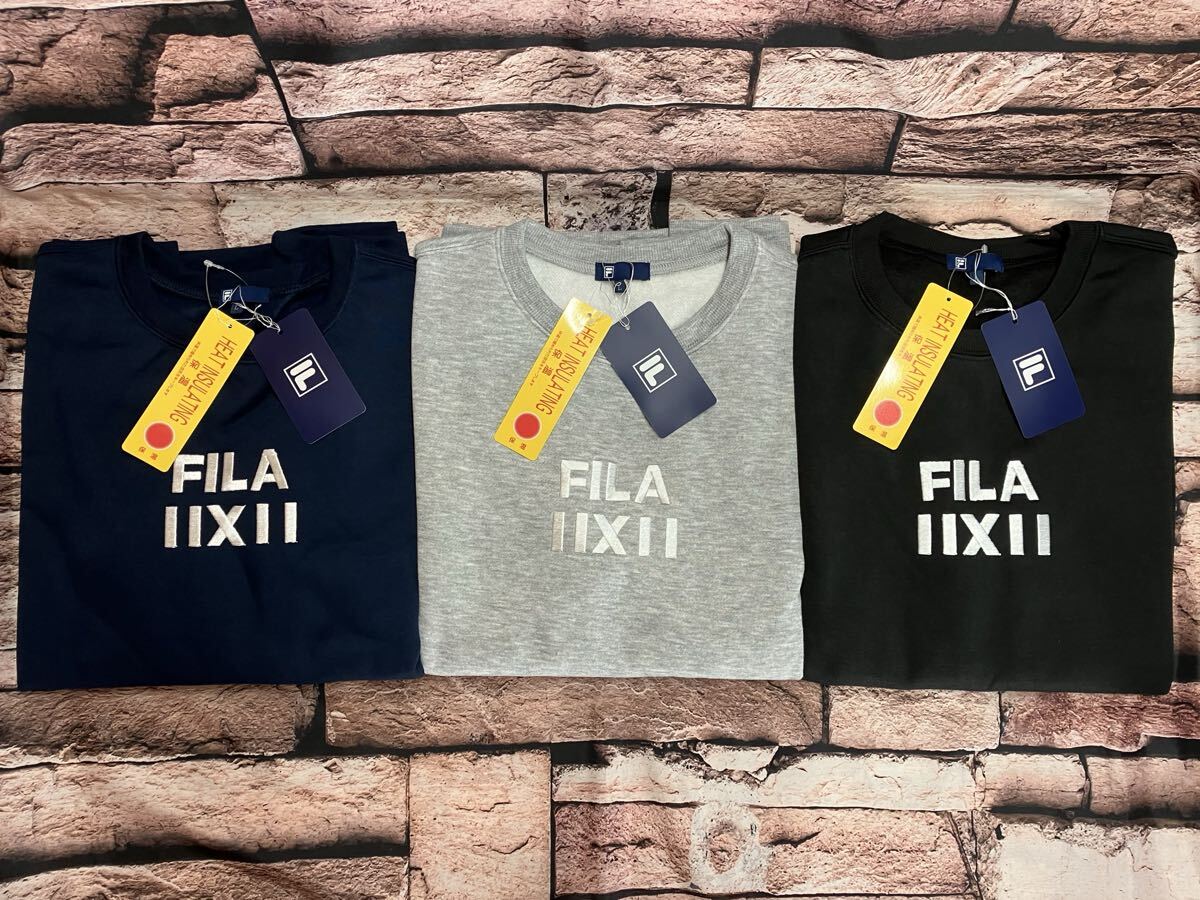 送料無料！【ＦＩＬＡ.ＩＩＸＩＩ】レディース 刺繍ロゴ入り 綿混 裏起毛トレーナー(画像から)１枚定価3,850円が…_画像1