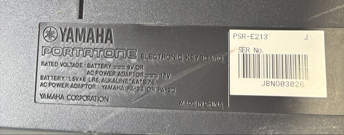 ★格安スタート!送料込み!YAMAHA ポータトーン PSR-E213 ポータブルキーボード PORTATONE 電子キーボード 鍵盤楽器 ヤマハ ☆_画像9