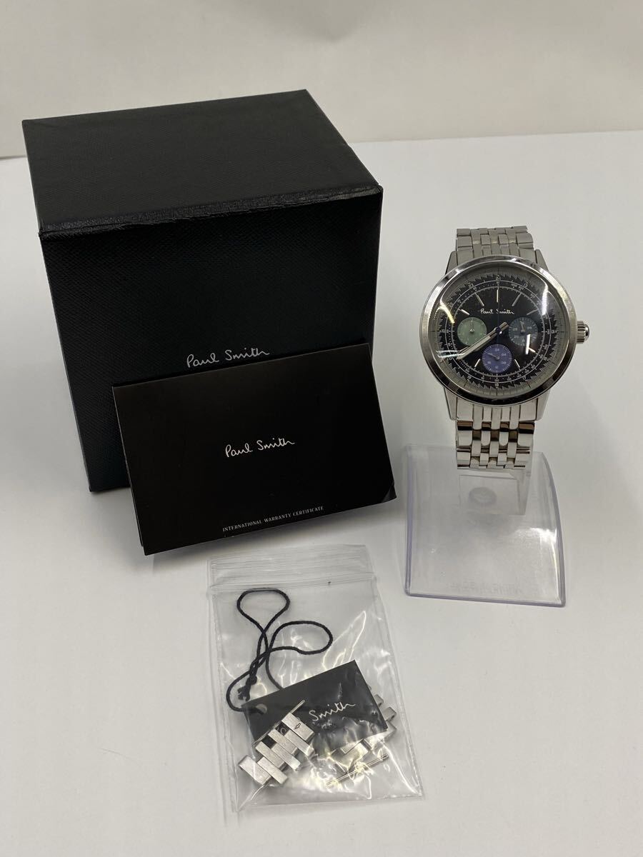 * Paul Smith Paul Smith мужские наручные часы хронограф черный циферблат дата кварц QZ с коробкой неподвижный товар 