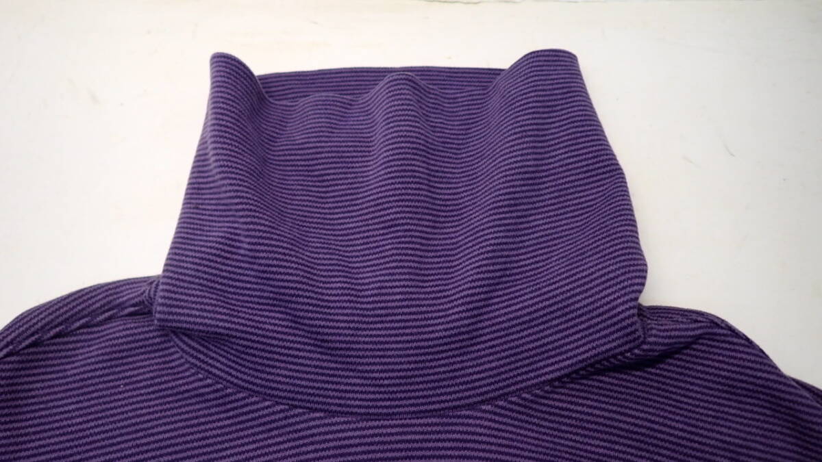 タートルネック 長袖シャツ パープル サイズM トップバリュー_画像4