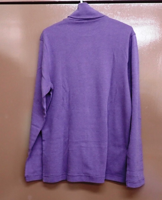 タートルネック 長袖シャツ パープル サイズM トップバリュー_画像3