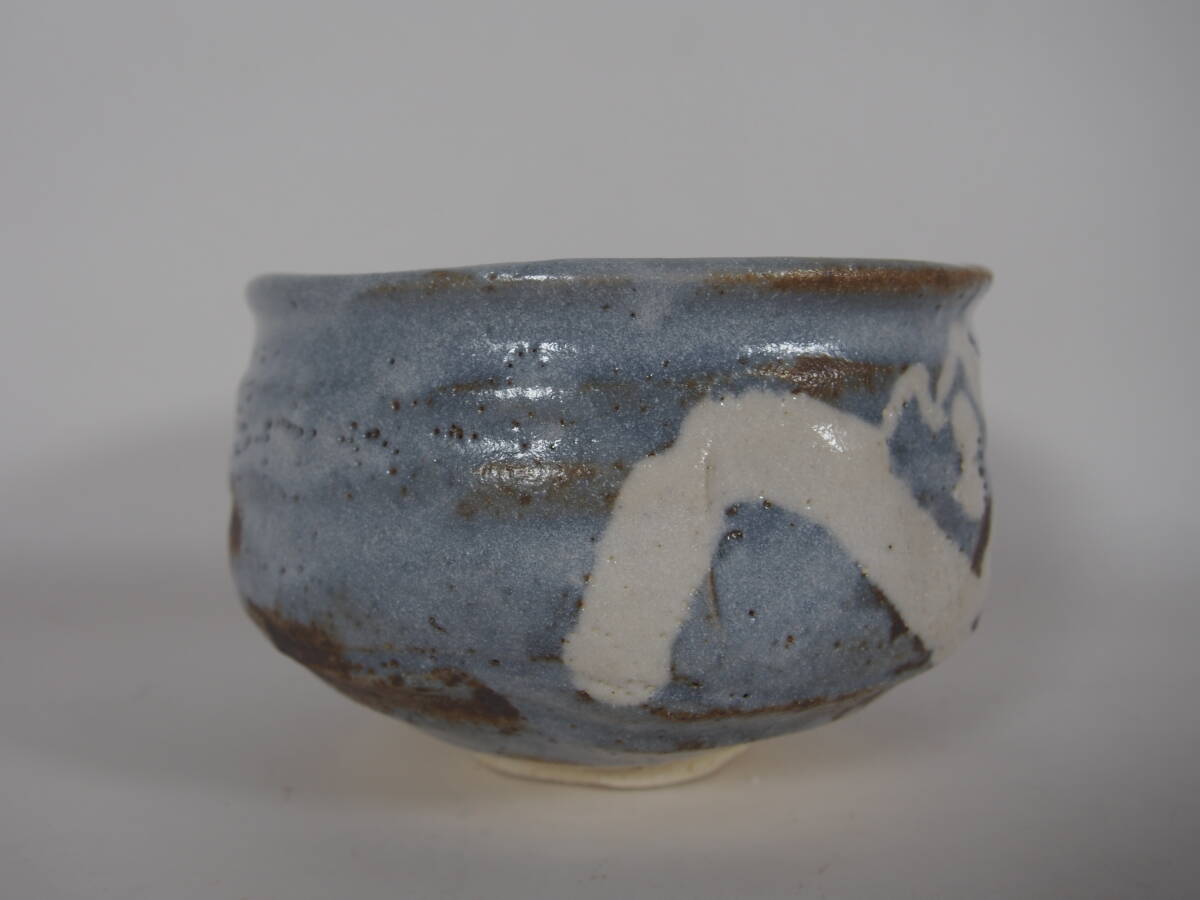  Noda восток гора Mino . длина . обжиг в печи . Shino зеленый чай чашка Zaimei чайная посуда 25 1103-16-10