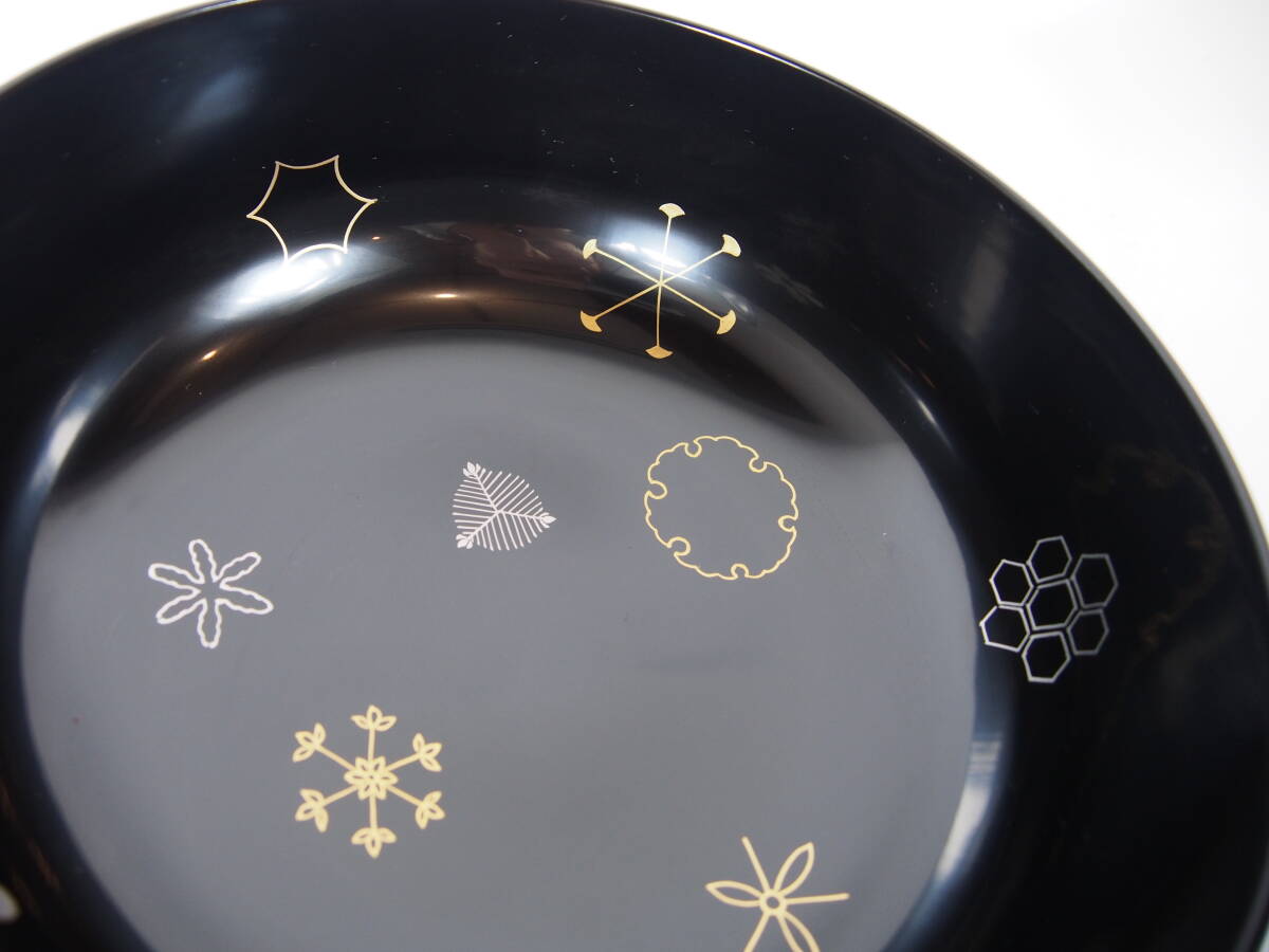 木製　溜塗　　千筋　喰篭　内　雪結晶蒔絵　　　　茶道具　　25　　1119－13－2_画像8