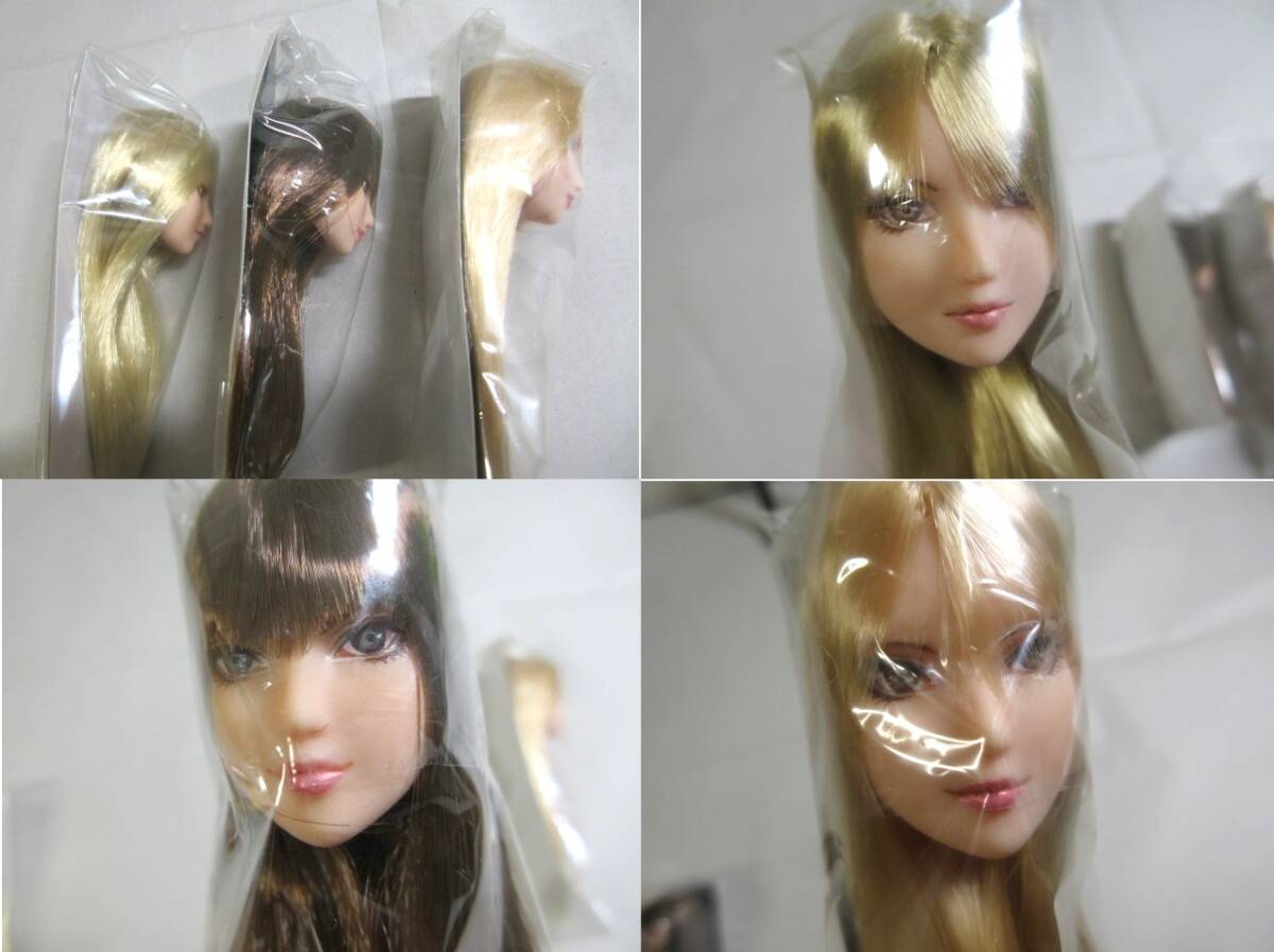 2J1-3「★1円~ カスタム ドール 素体 3体+ヘッド 3点」1/6 オビツ/アゾン/ボークス カスタムドール ドールヘッド カスタムヘッド 現状品_画像3