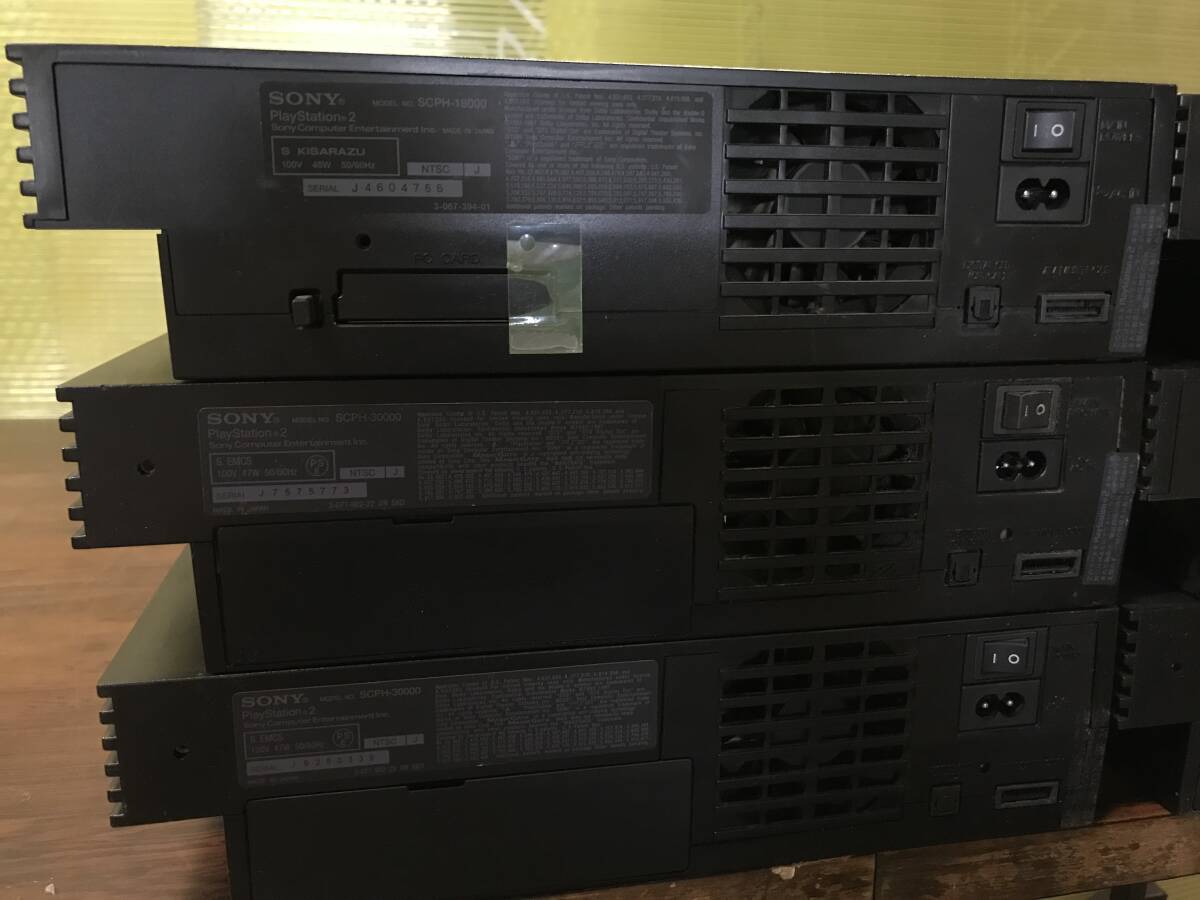 SONY PlayStation2 PS2 6consoles SCPH-50000 30000 18000 15000 tested ソニー プレステ2 本体6台 動作品あり H76T_画像3