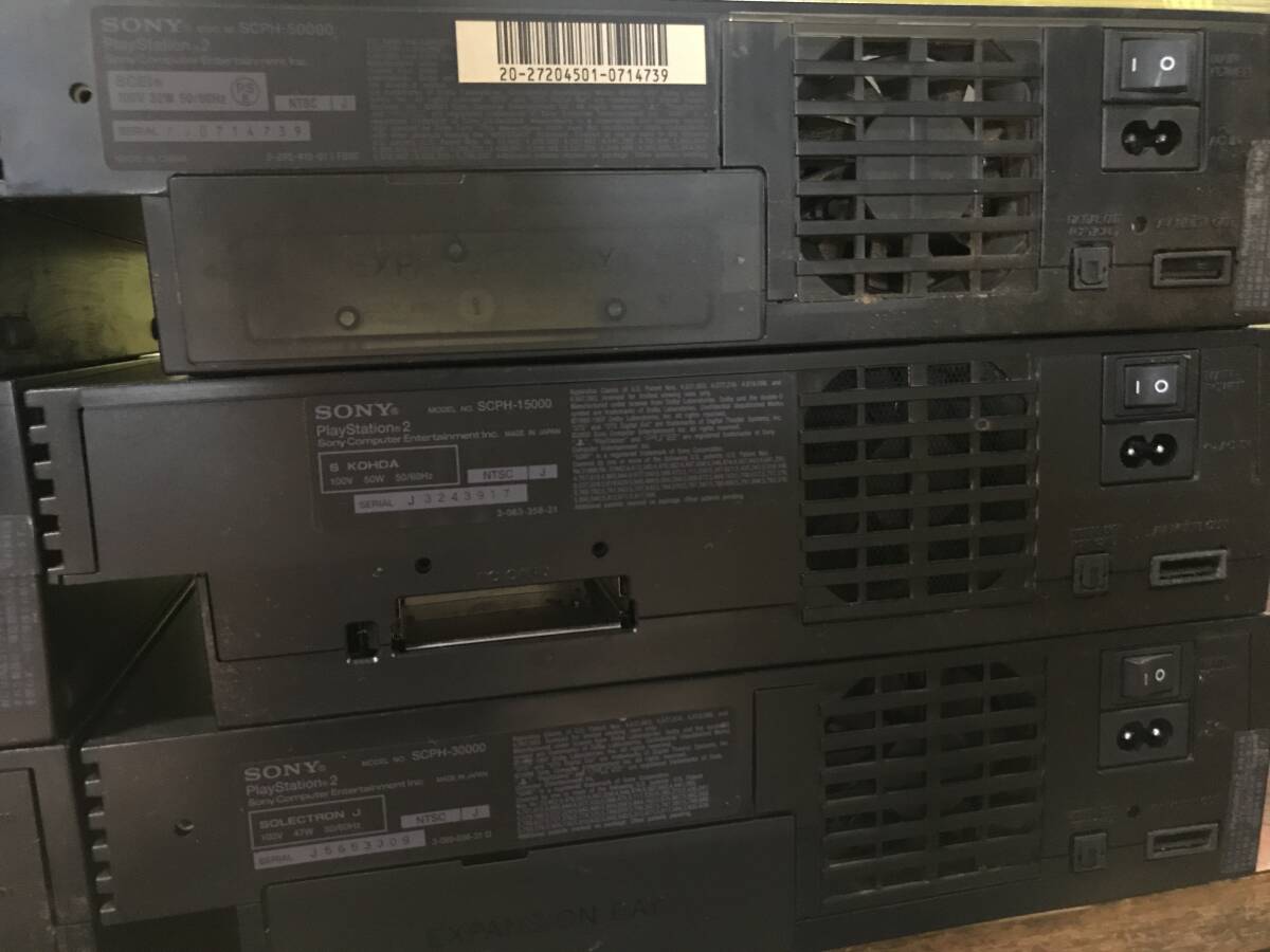 SONY PlayStation2 PS2 6consoles SCPH-50000 30000 18000 15000 tested ソニー プレステ2 本体6台 動作品あり H76T_画像4