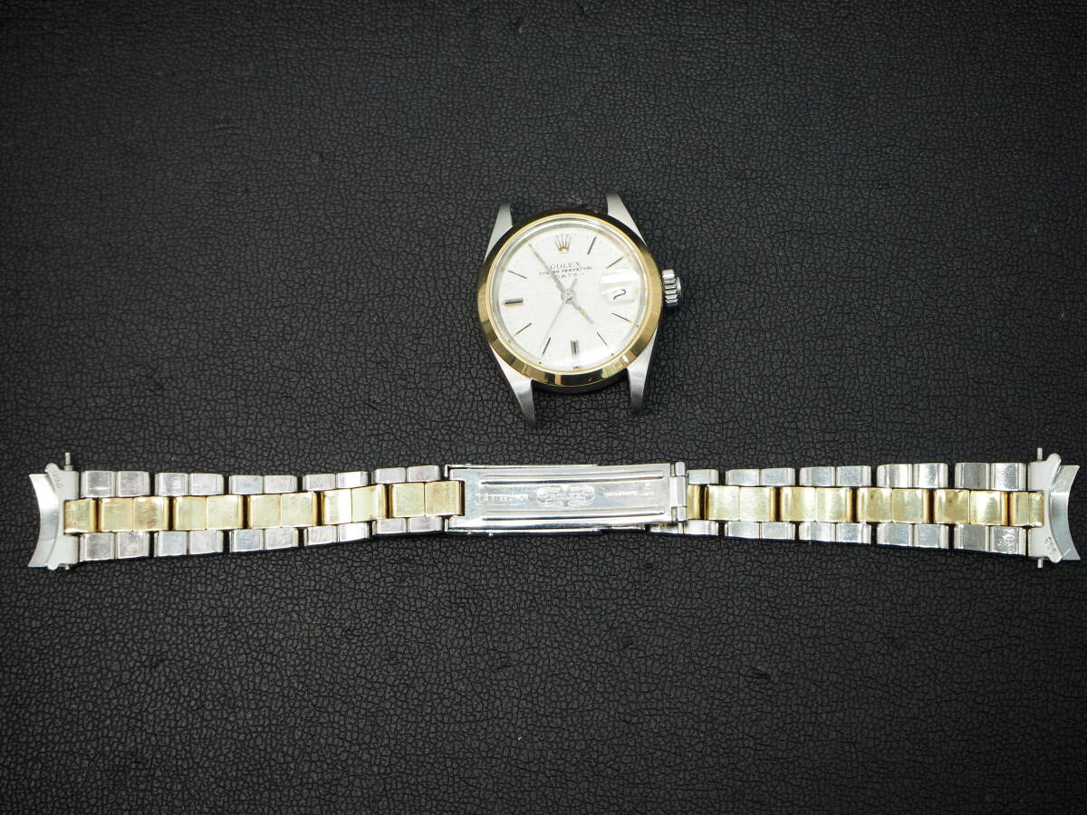 ★ロレックス/ROLEX OYSTER-PERPETUAL -DATE- YG/SSコンビ レディース時計 Ref.6916 Ser.2878*** Cal.2030 稼働　送料無料_画像4